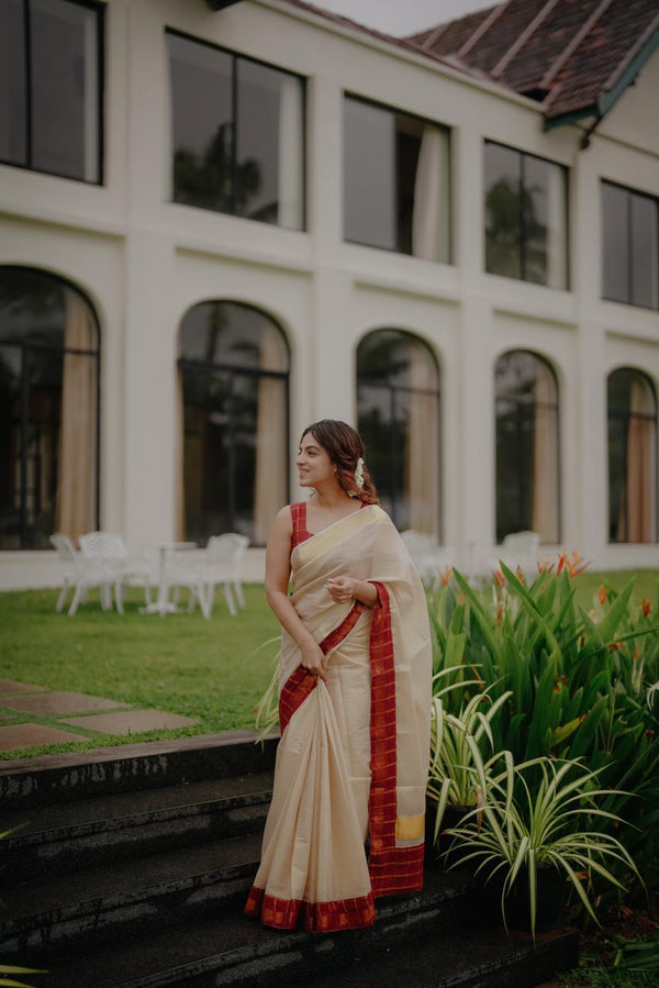 Tissue cotton saree.